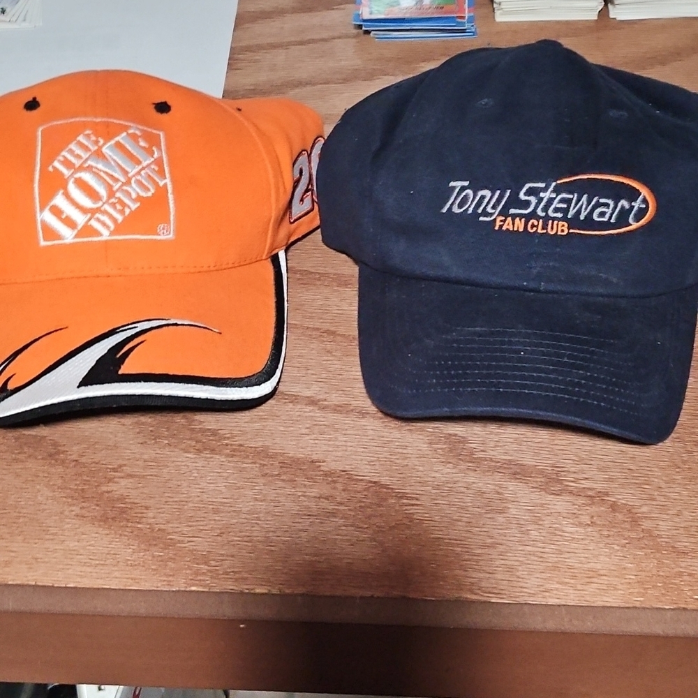 Chase + Chloe Orange and Blue Caps